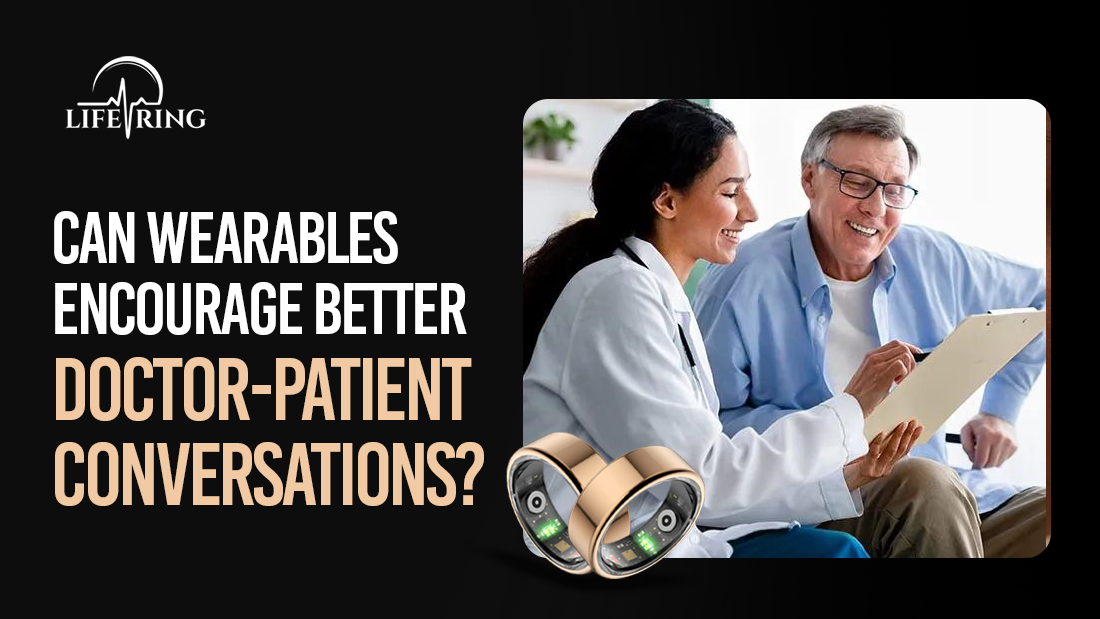 Patient sharing smart ring health trends with a doctor
